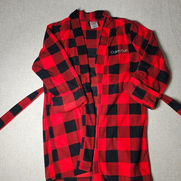 Calvin Klein Kids Buffalo Check Soft Cozy Robe Chrismas! Med 7/8 - Picture 4 of 9